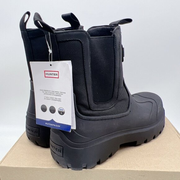 Hunter Lorde Waterproof Chelsea Boot Black Mens US 11 - Picture 6 of 12